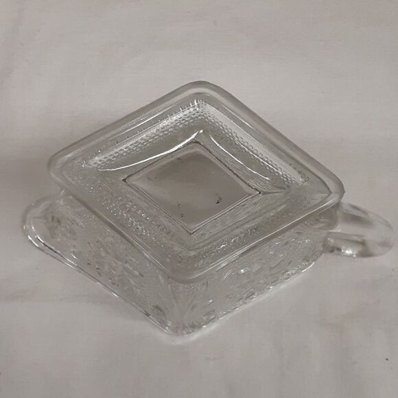 3 pc set vintage Tiara Sandwich Indiana glass diamond shape cream sugar plus - Picture 9 of 13